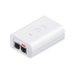Injector PoE Ubiquiti UniFi 24W 48V 0.5A RJ45 Ecranat Pasiv Alb, POE-48-24W-WH